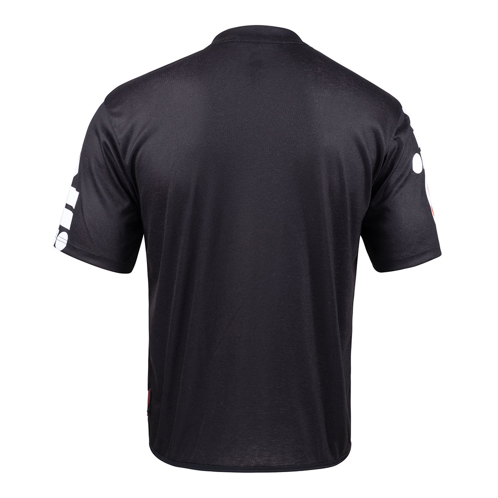 cinelli-mega-logo-t-shirt-technique-noir-manches-courtes image 2