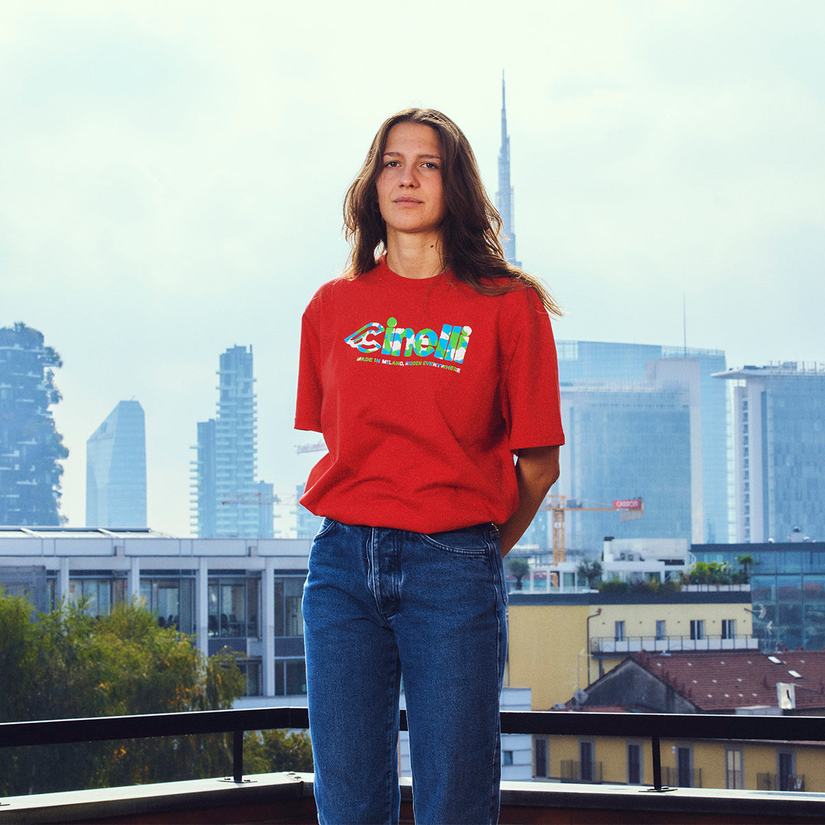 cinelli-t-shirt-global-cycling-red-t-shirt-coton-bio image 3