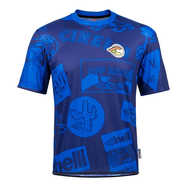 cinelli-tech-tee-granciclismo-navy-blue-t-shirt-v-lo-manches-courtes image 1