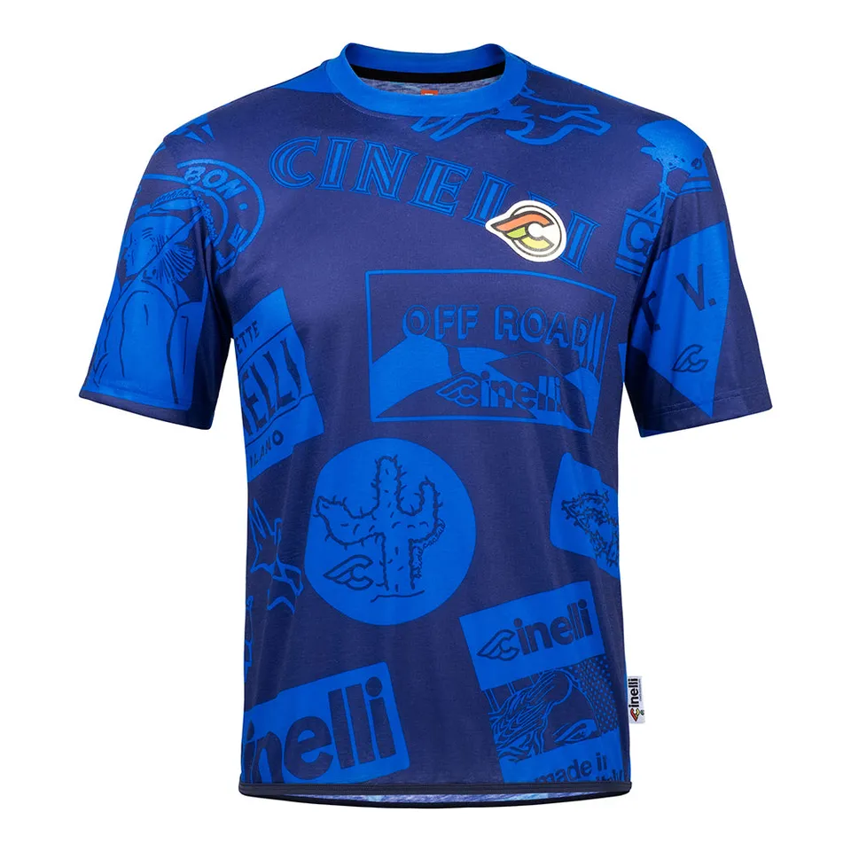 cinelli-tech-tee-granciclismo-navy-blue-t-shirt-v-lo-manches-courtes image 1