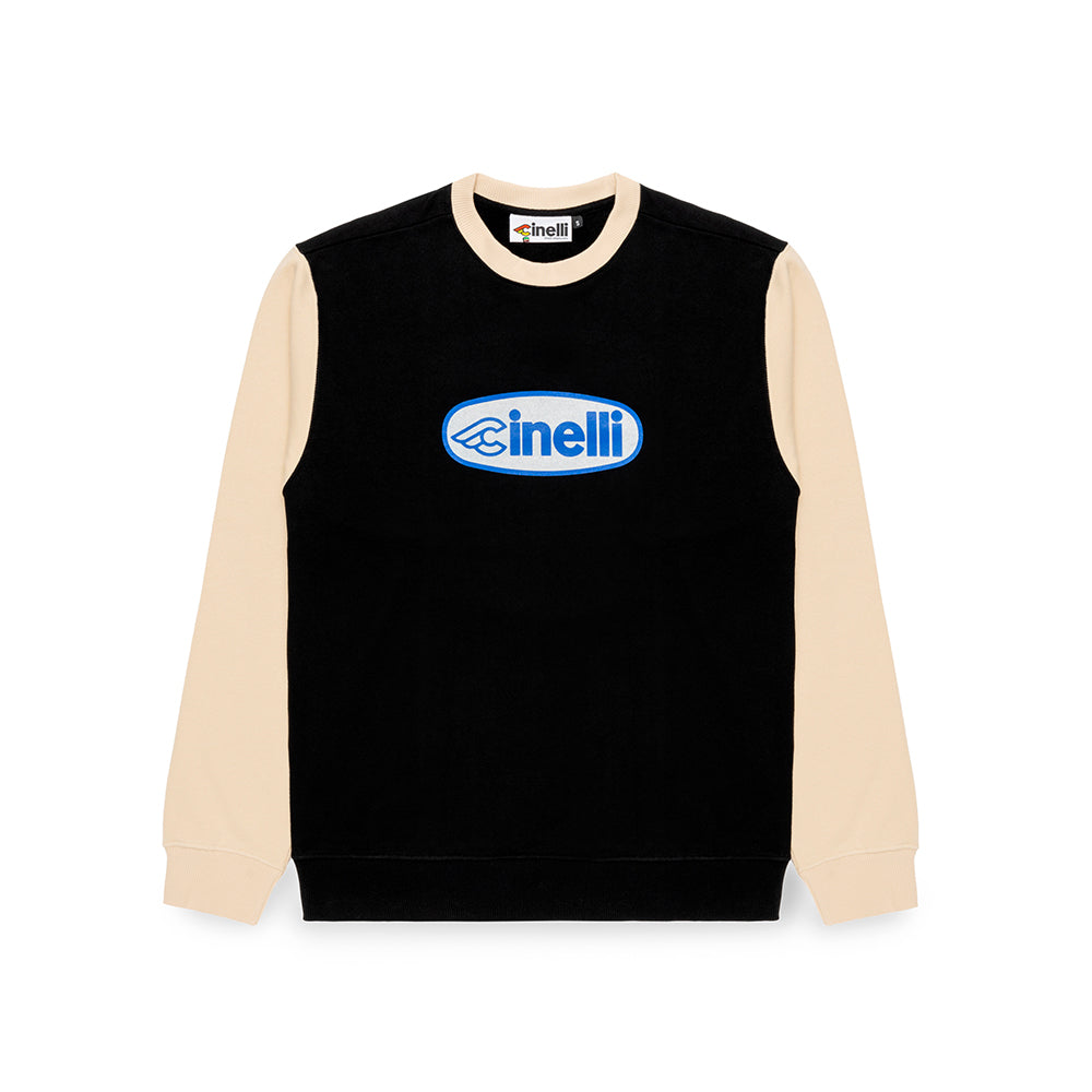 cinelli-crewneck-oval-black-white-sweat-col-rond image 1