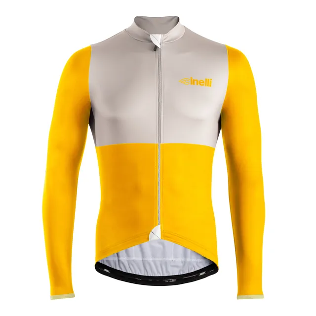 cinelli-tempo-yellow-block-maillot-cyclisme-t-ultral-ger image 1
