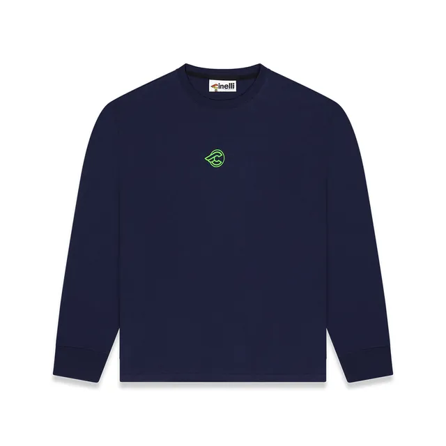 cinelli-t-shirt-manches-longues-pill-blue-coton-bio image 1