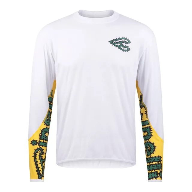 cinelli-tech-tee-longsleeve-gravel-cactus-blanc image 1