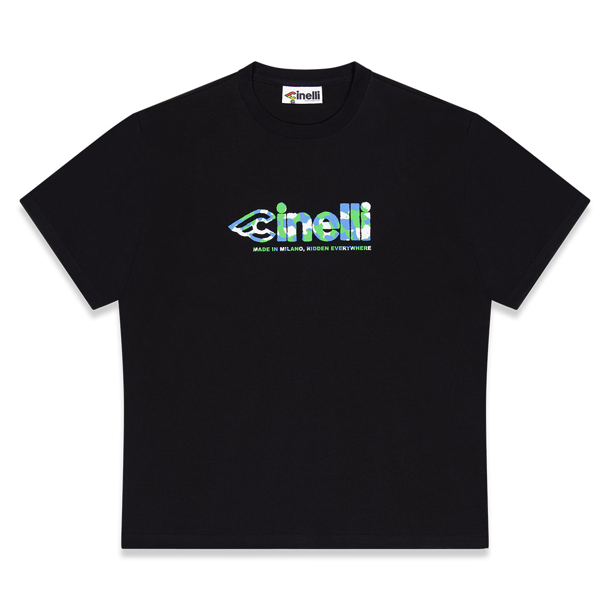 cinelli-global-cycling-t-shirt-coton-bio-noir-made-in-italy image 1