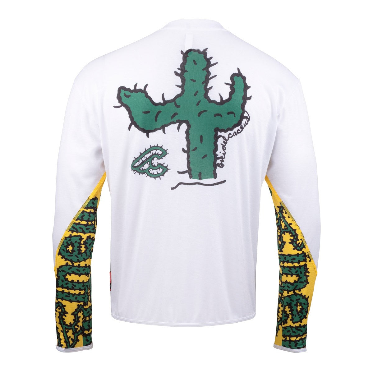 cinelli-tech-tee-longsleeve-gravel-cactus-blanc image 2