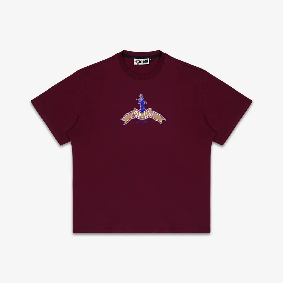 cinelli-t-shirt-madonnina-t-shirt-v-lo-coton-bordeaux image 1