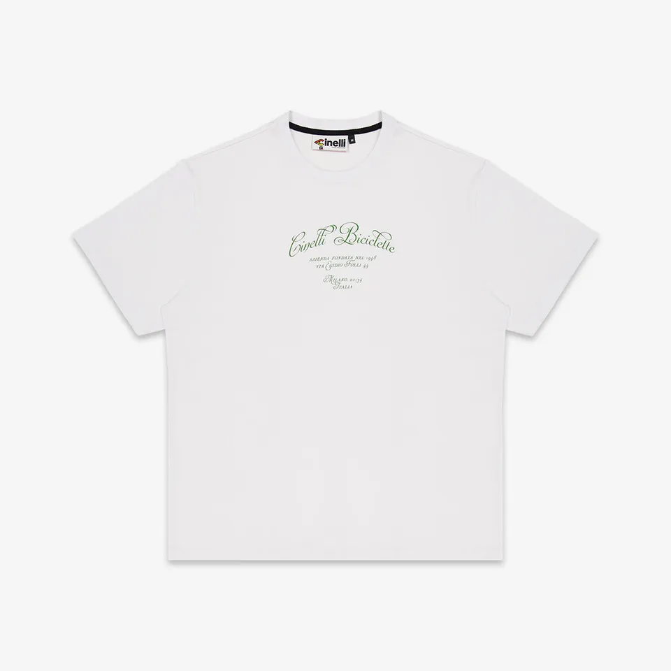 cinelli-via-folli-t-shirt-blanc-coton-bio image 1
