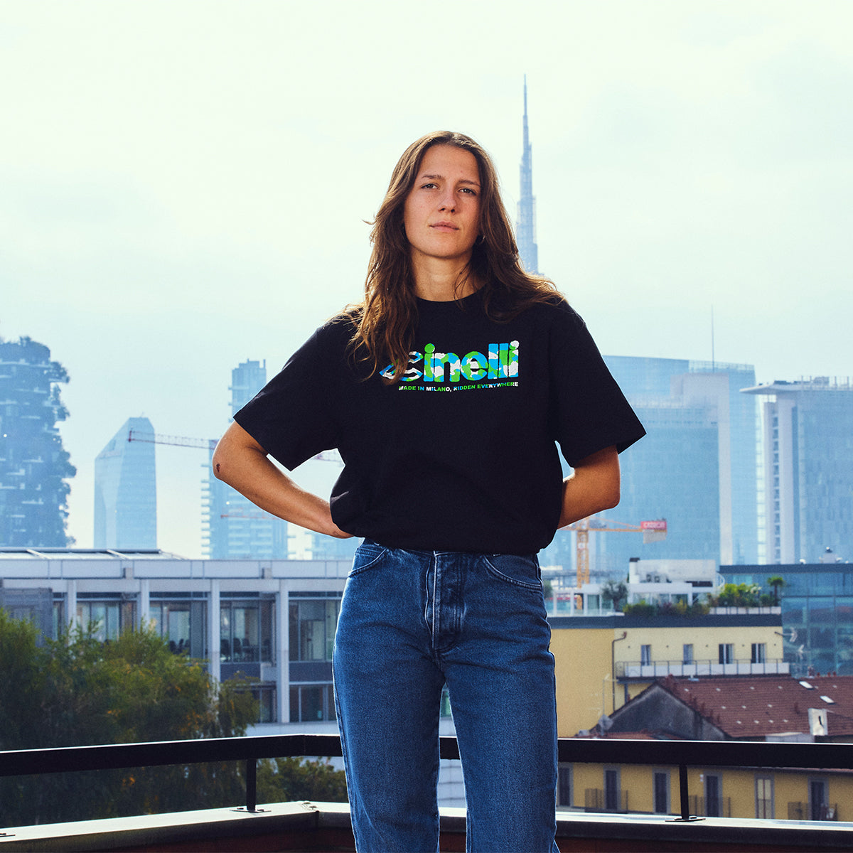 cinelli-global-cycling-t-shirt-coton-bio-noir-made-in-italy image 3