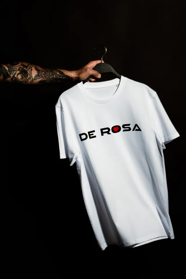 de-rosa-t-shirt-logo-coton-bio-regular-fit image 1