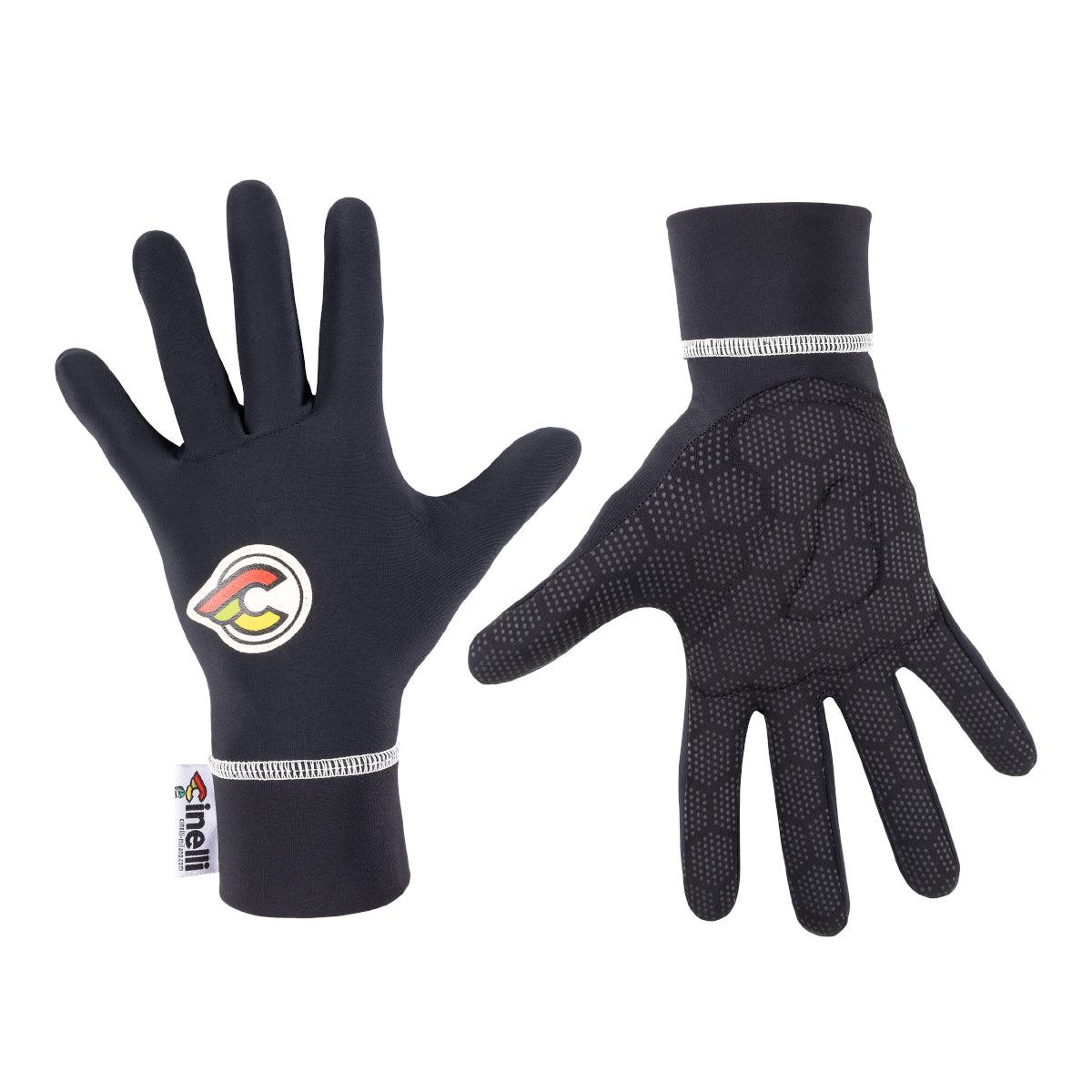 cinelli-supercorsa-gants-d-hiver-noir-blanc image 1