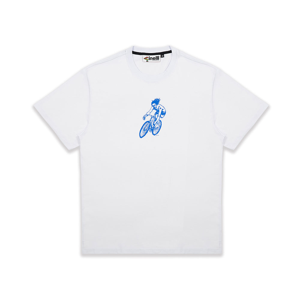 cinelli-t-shirt-gerry-wedd-cyclist-surfer-blanc image 1