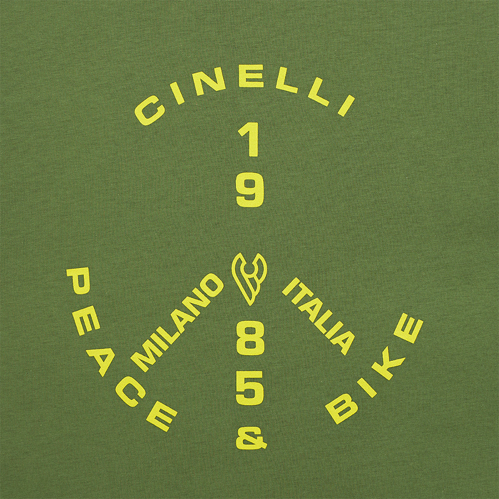 cinelli-t-shirt-peace-bike-85-green image 4