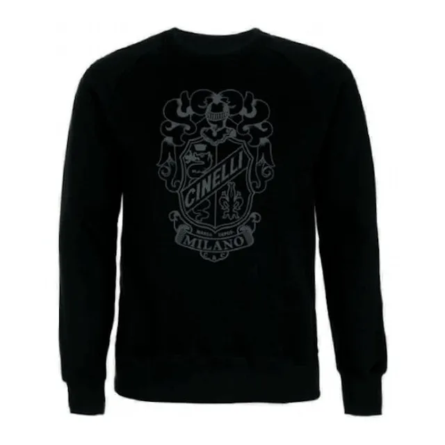 cinelli-crest-black-sweat-crewneck-coton image 1