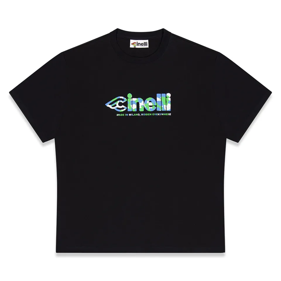 cinelli-global-cycling-t-shirt-coton-bio-noir-made-in-italy image 1