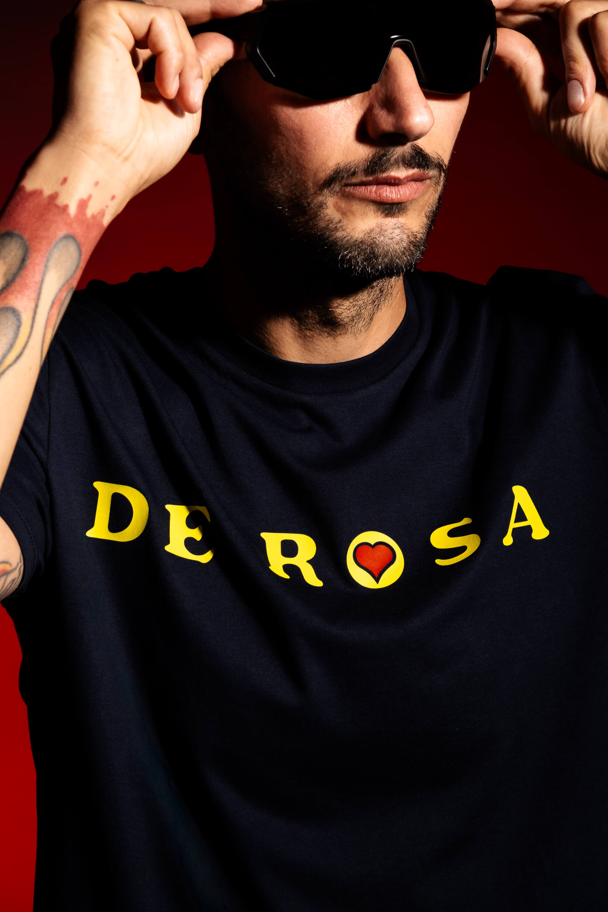 de-rosa-t-shirt-vintage-logo-coton-bio image 2