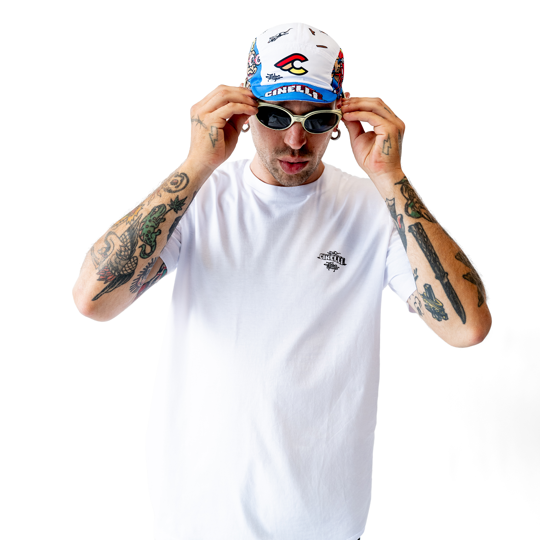 cinelli-t-shirt-jimbo-phillips-white-coton-bio-180gsm-coupe-boxy image 3