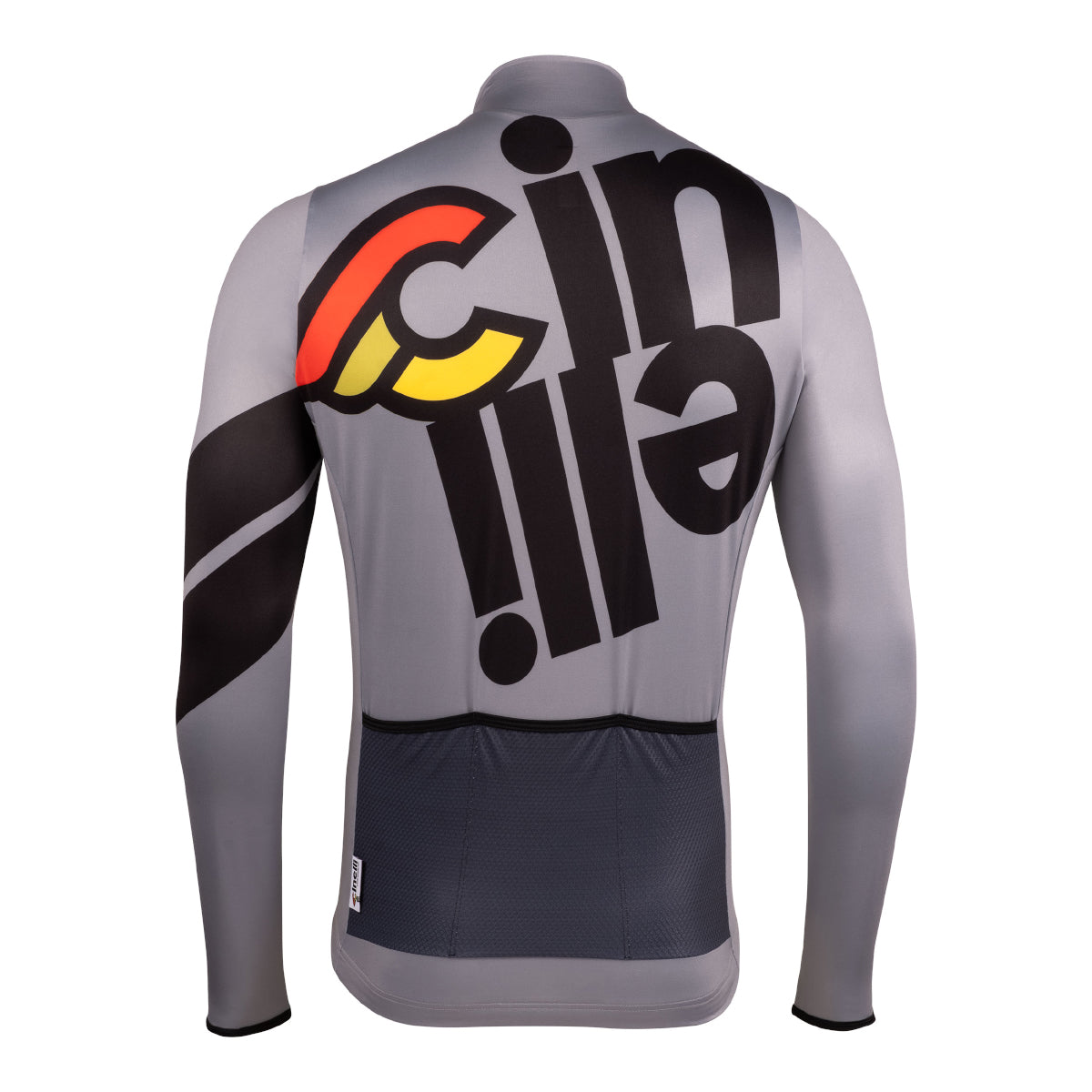 cinelli-tempo-nemo-maillot-manches-longues-hiver-gris-cement image 2
