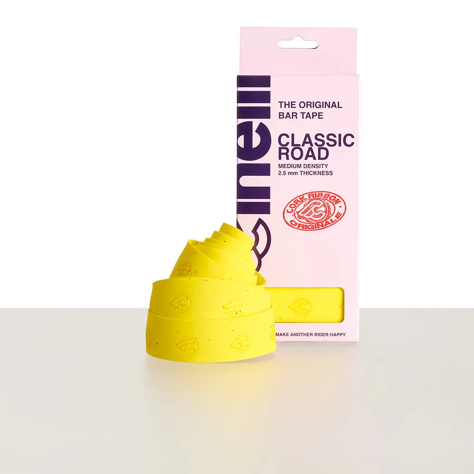 cinelli-ruban-de-cintre-classic-road-cork-jaune-2-5-mm image 1