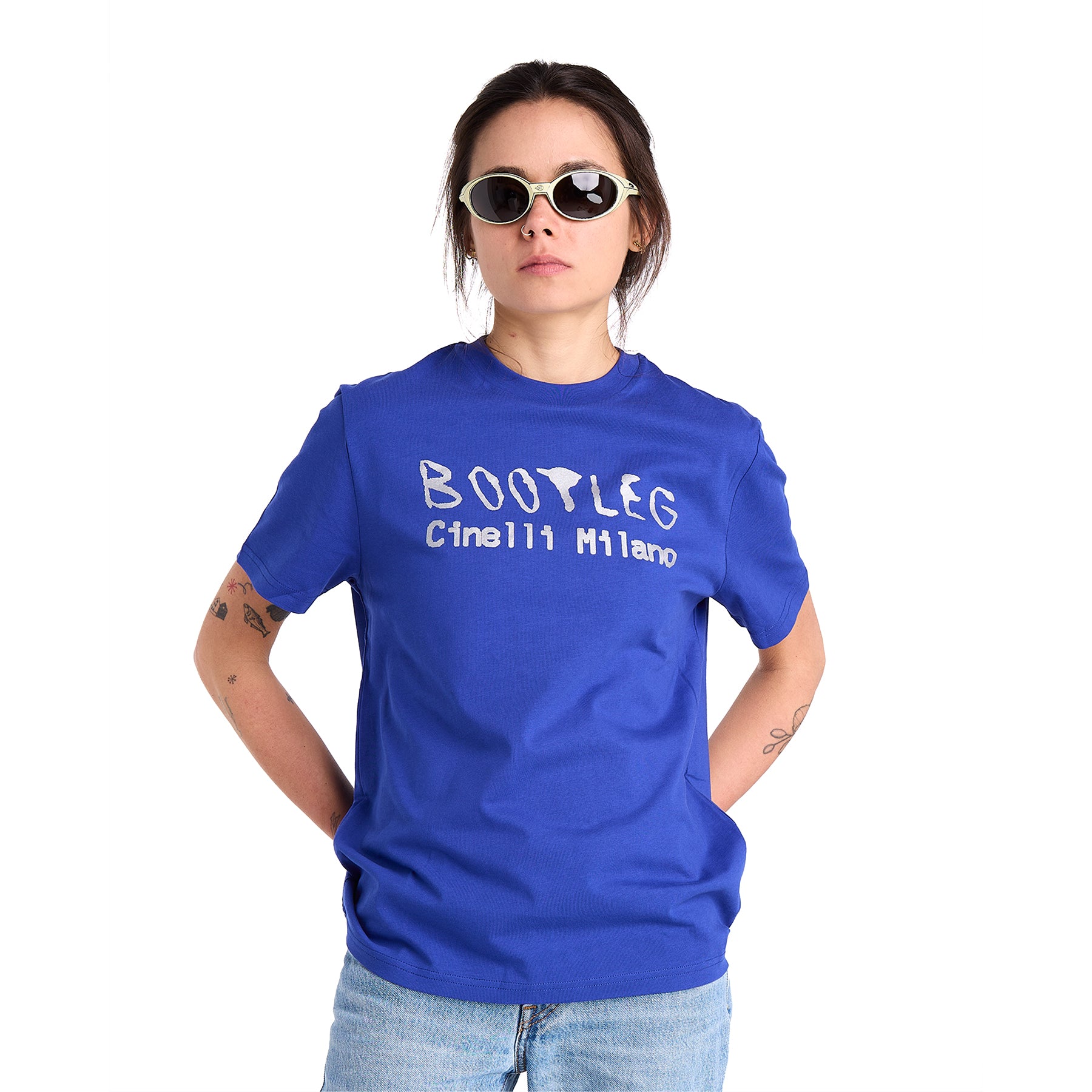cinelli-t-shirt-silver-bootleg-blue-t-shirt-coton-bio image 3