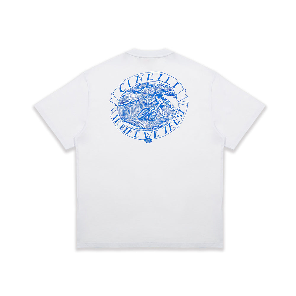 cinelli-t-shirt-gerry-wedd-cyclist-surfer-blanc image 2
