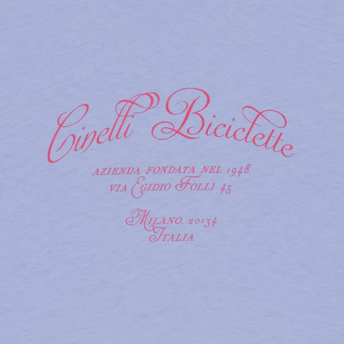 cinelli-t-shirt-via-folli-blue-coton-bio-made-in-italy image 2