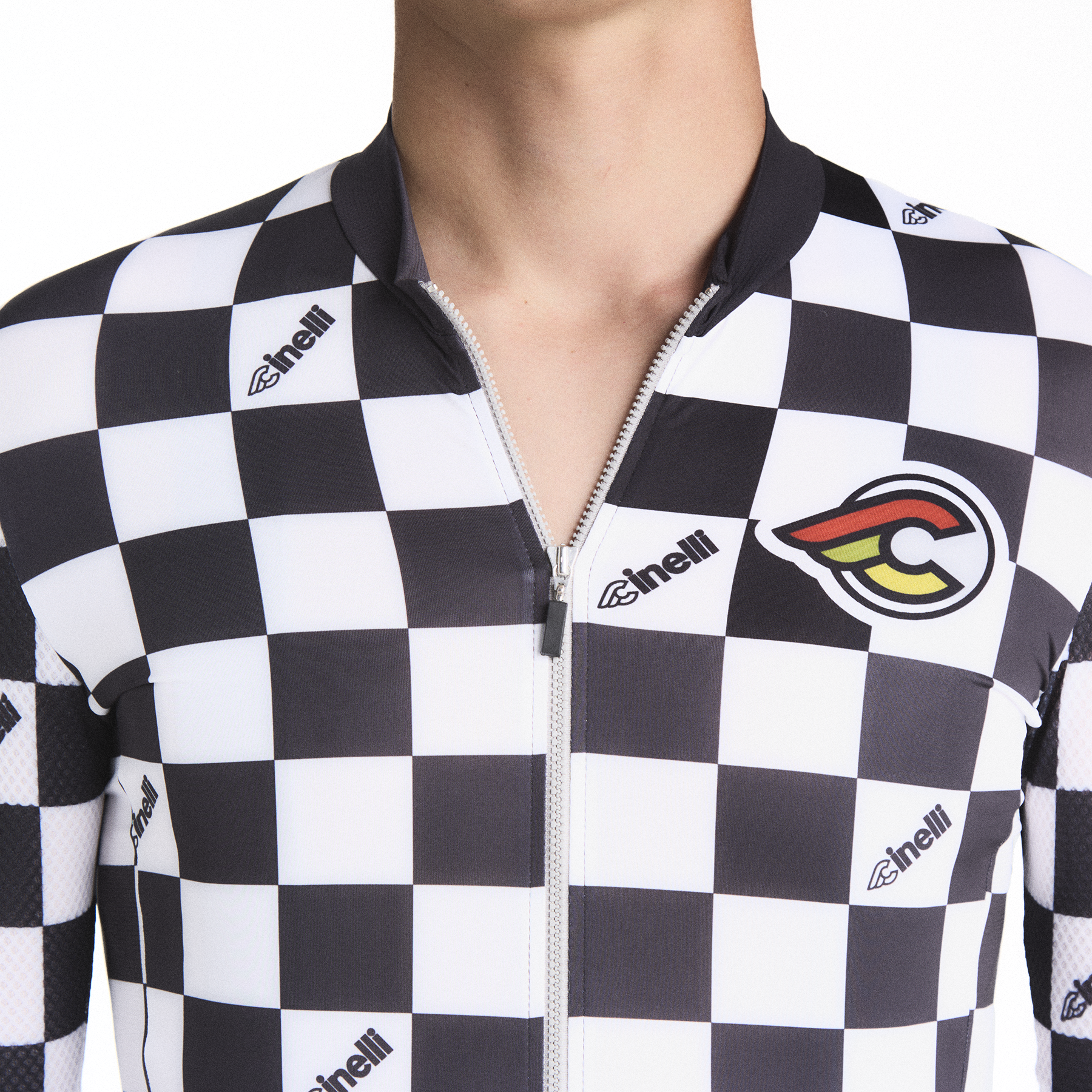 cinelli-tempo-5-maillot-noir-blanc image 6