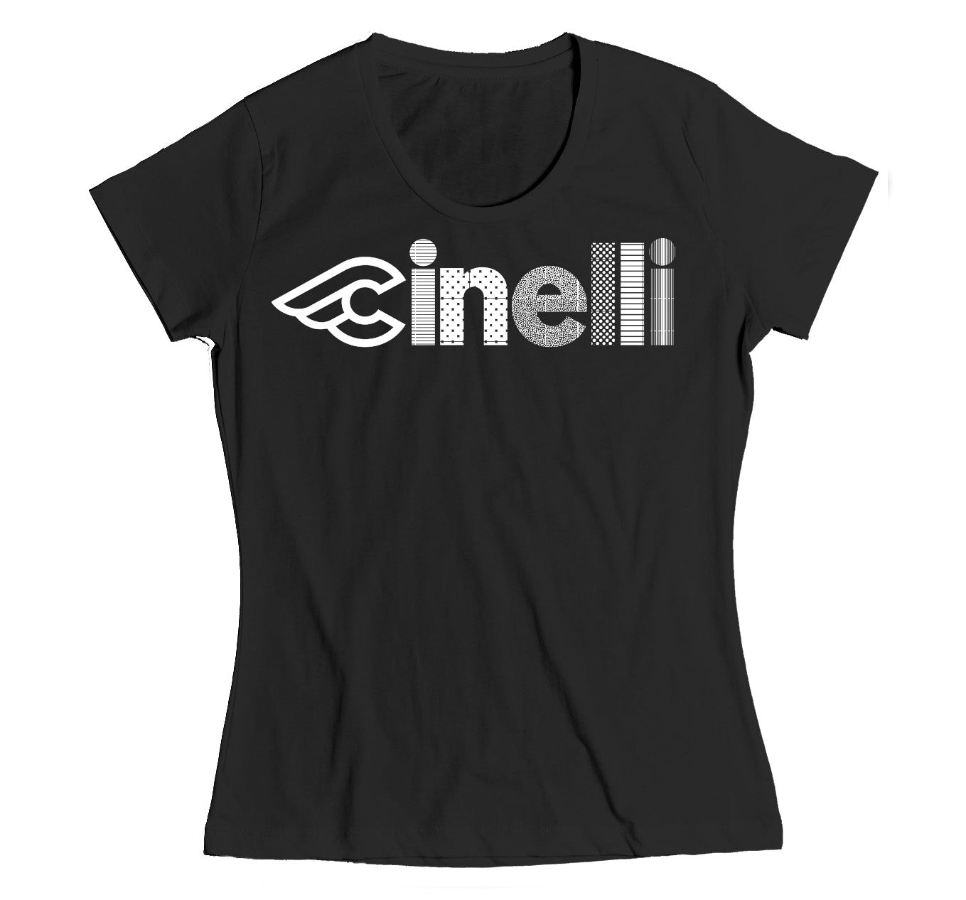 cinelli-optical-lady-t-shirt-femme-coton-noir image 1