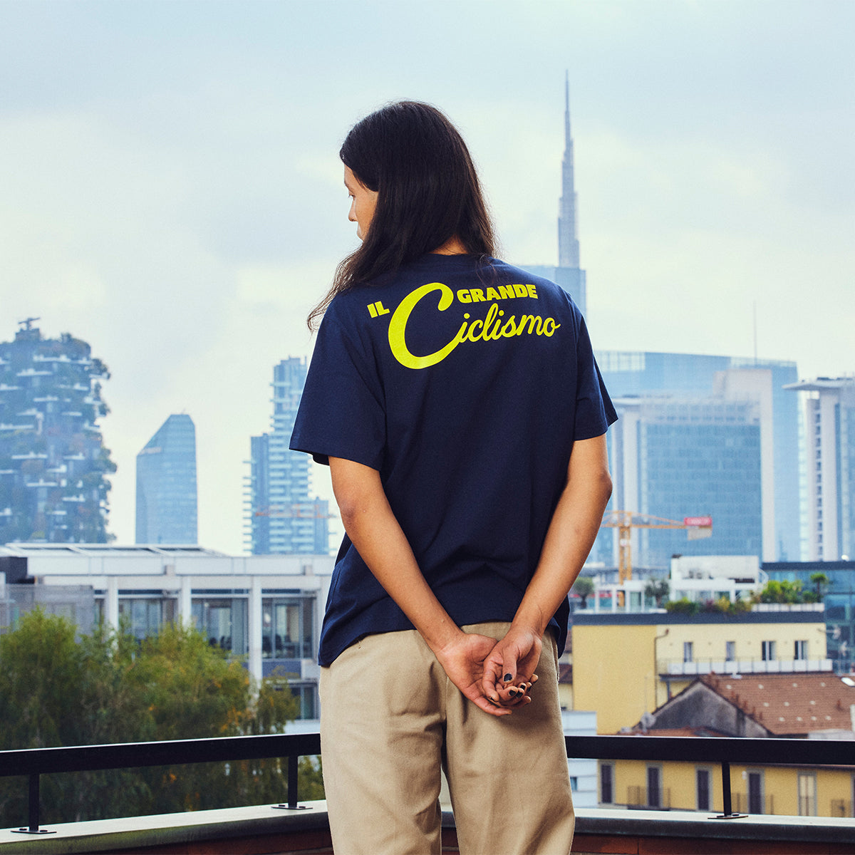 cinelli-t-shirt-cultura-blue-t-shirt-coton-bio-unisexe image 4