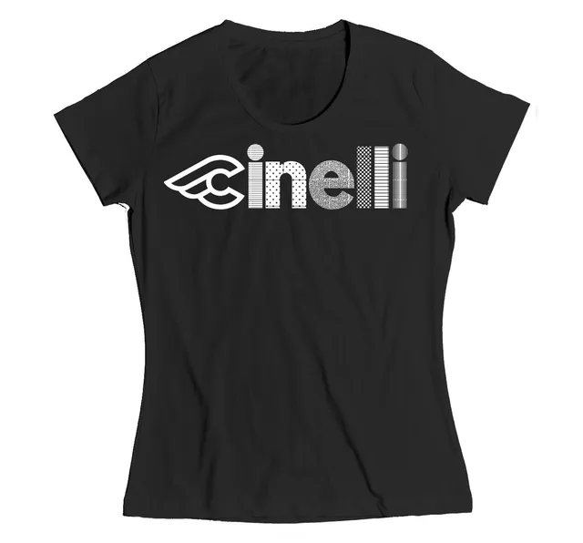 cinelli-optical-lady-t-shirt-femme-coton-noir image 1