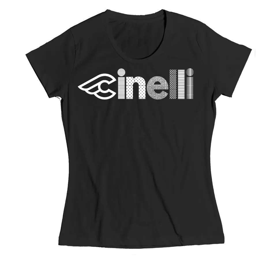 cinelli-optical-lady-t-shirt-femme-coton-noir image 1
