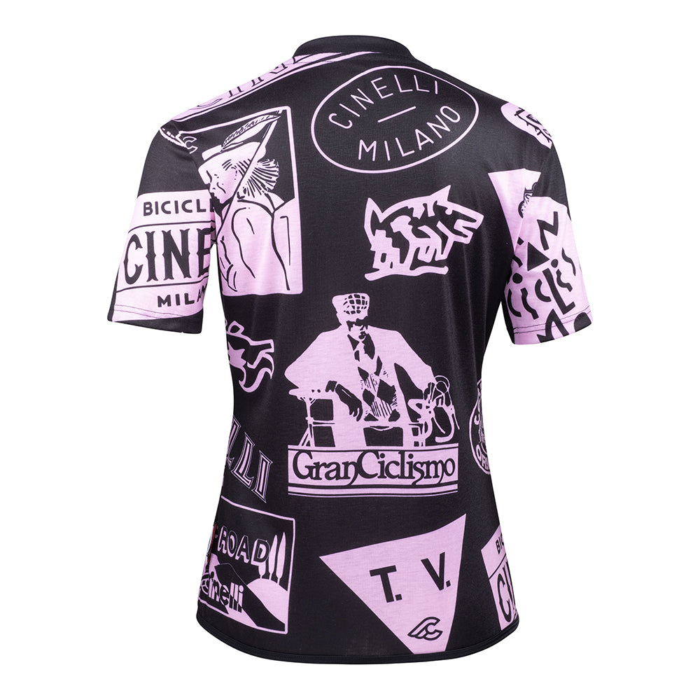 cinelli-tech-tee-manches-courtes-femme-mega-logo-noir image 2