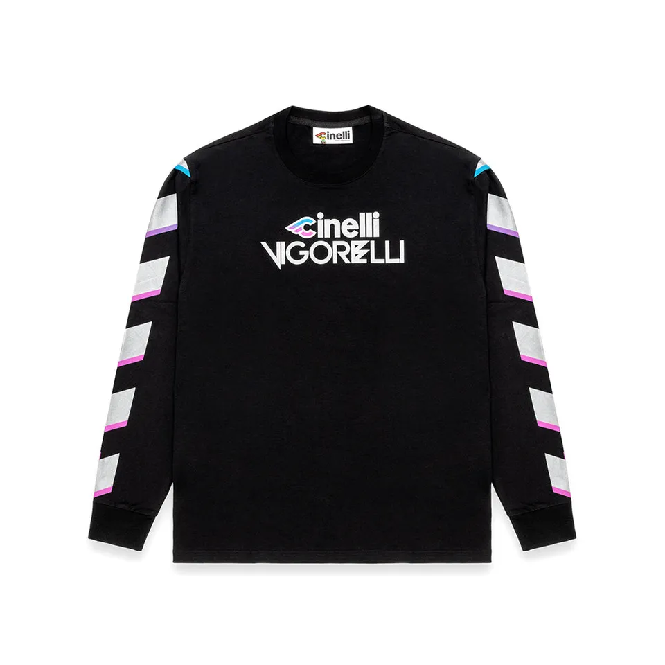 cinelli-vigorelli-black-t-shirt-manches-longues image 1