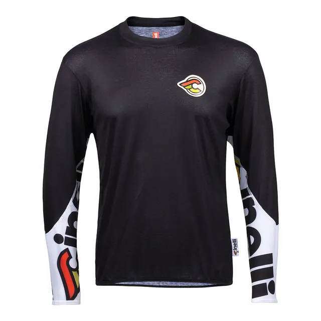 cinelli-tech-tee-manches-longues-mega-logo-noir image 1