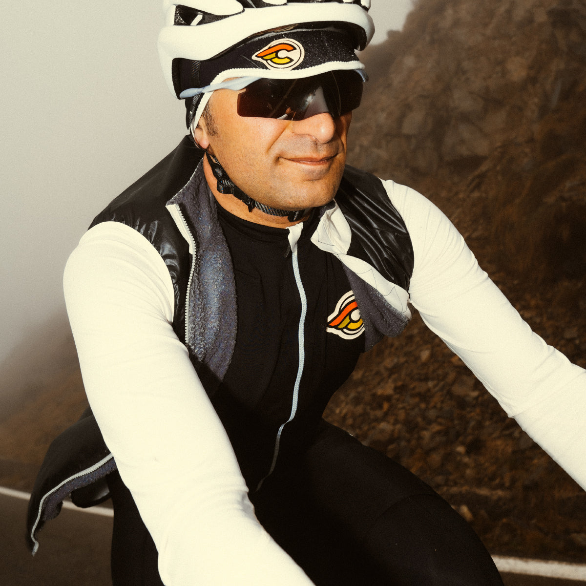 cinelli-maillot-supercorsa-manches-longues-noir-blanc image 3