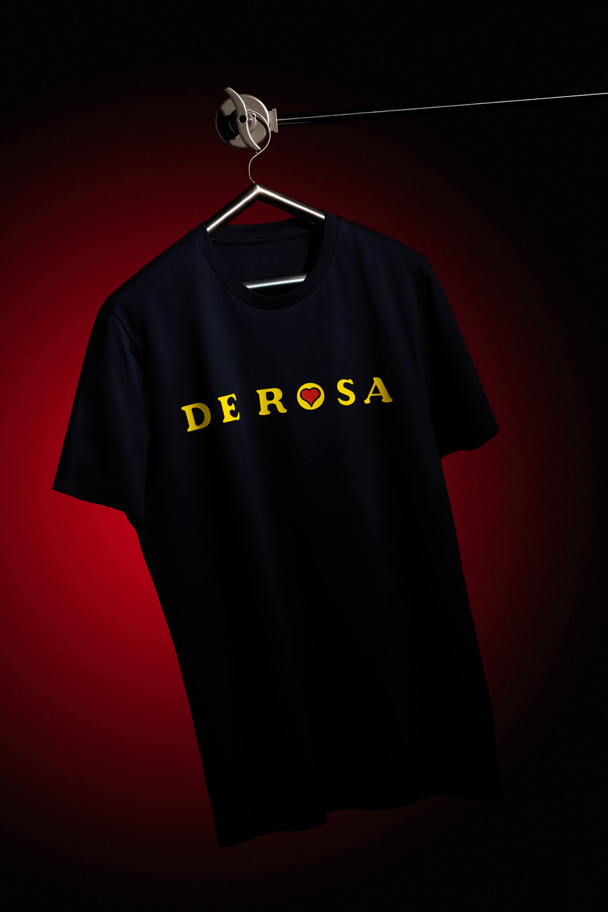 de-rosa-t-shirt-vintage-logo-coton-bio image 1