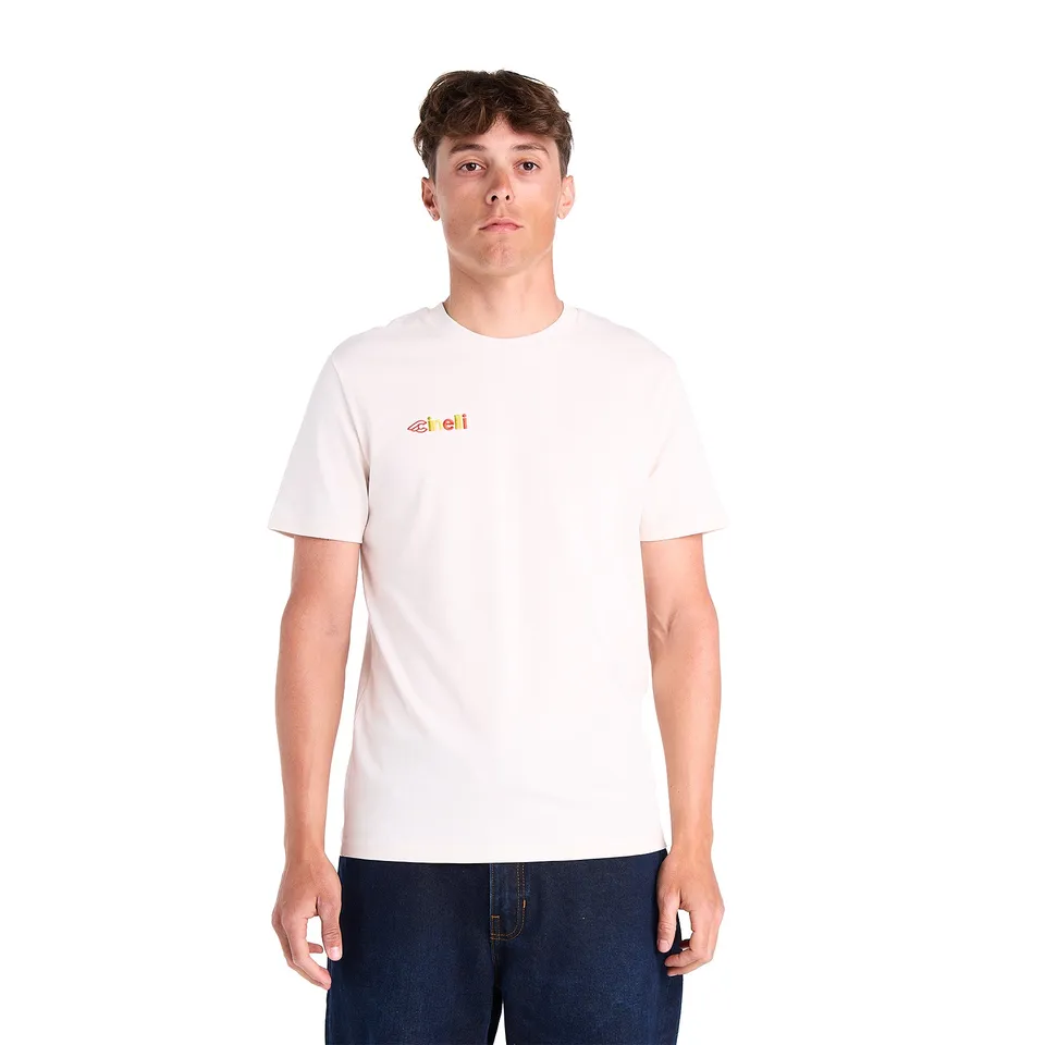 cinelli-t-shirt-broderie-logo-blanc-coton-bio image 1