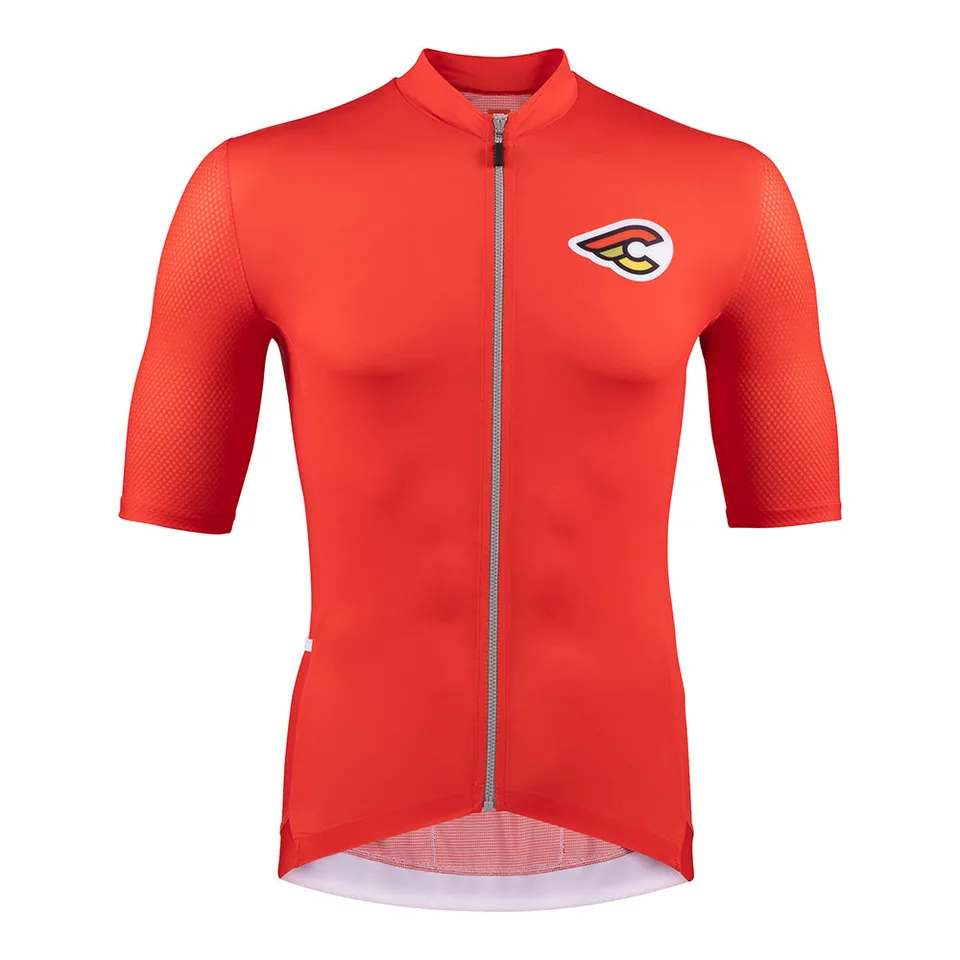 cinelli-tempo-in-bike-we-trust-maillot-mesh-rouge image 1