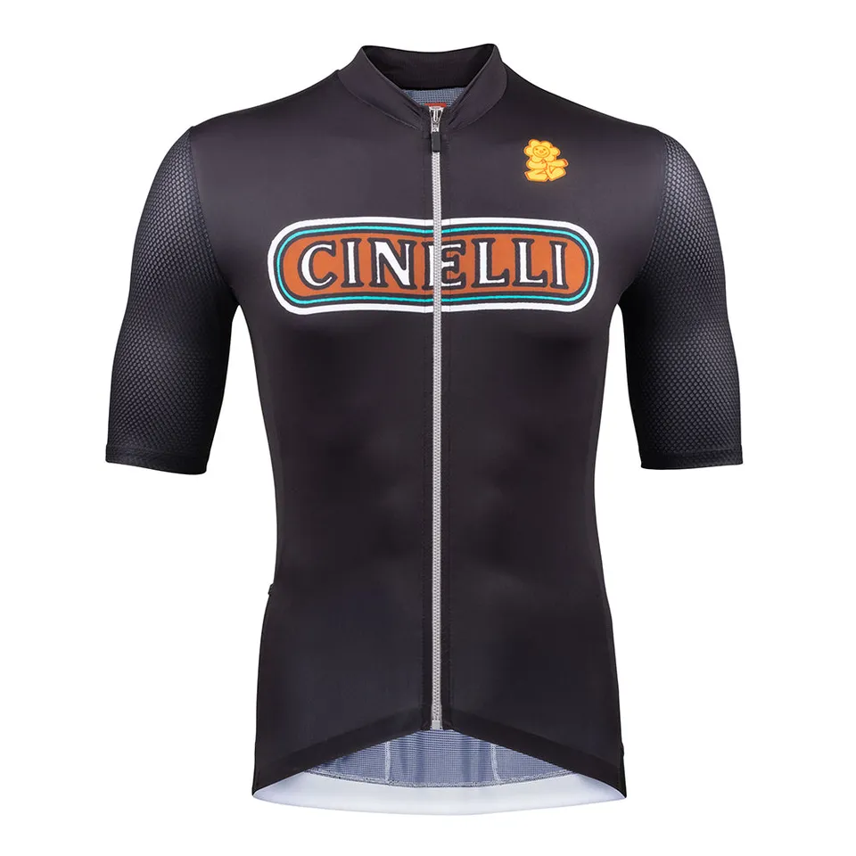 cinelli-tempo-biscia-di-milano-mesh-jersey-noir-maillot-t image 1