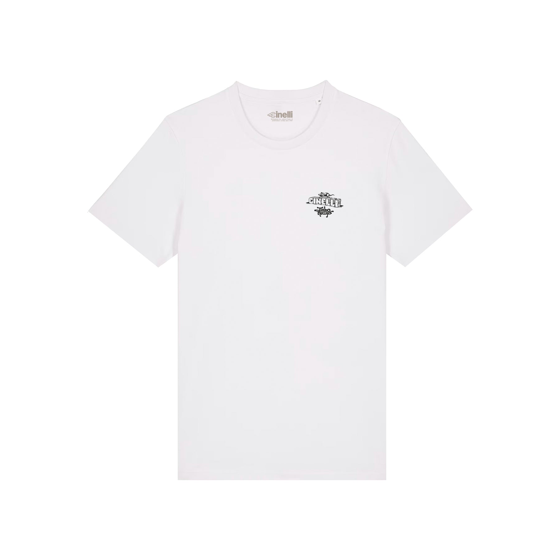 cinelli-t-shirt-jimbo-phillips-white-coton-bio-180gsm-coupe-boxy image 5