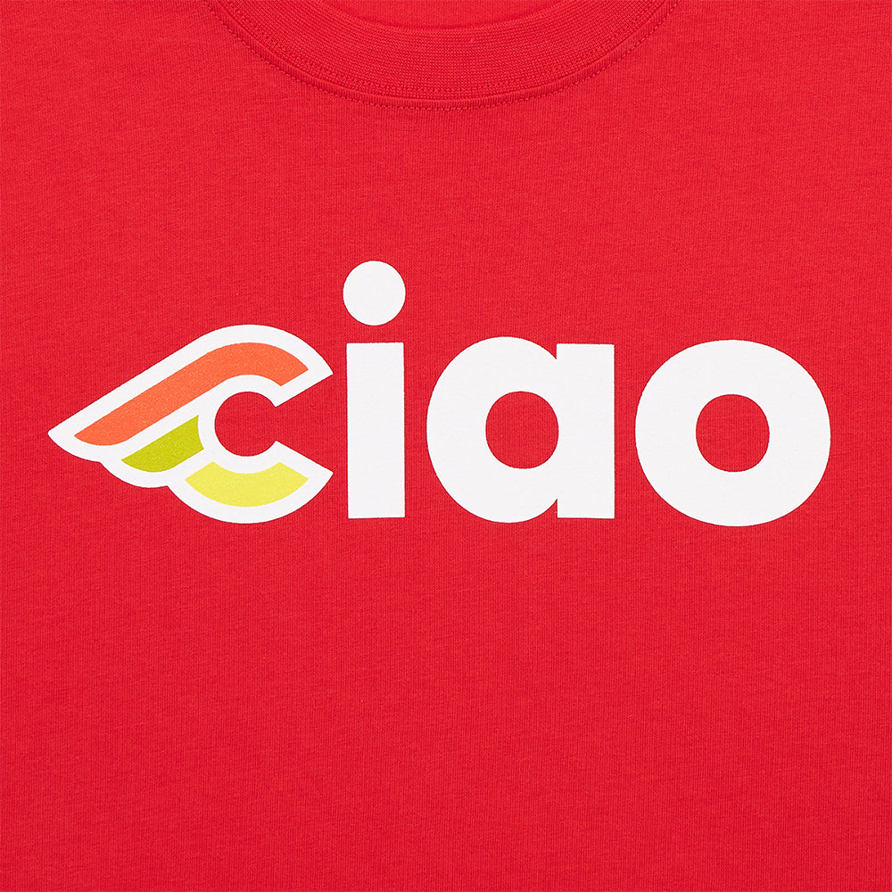 cinelli-t-shirt-ciao-2-rouge-coton-bio image 2