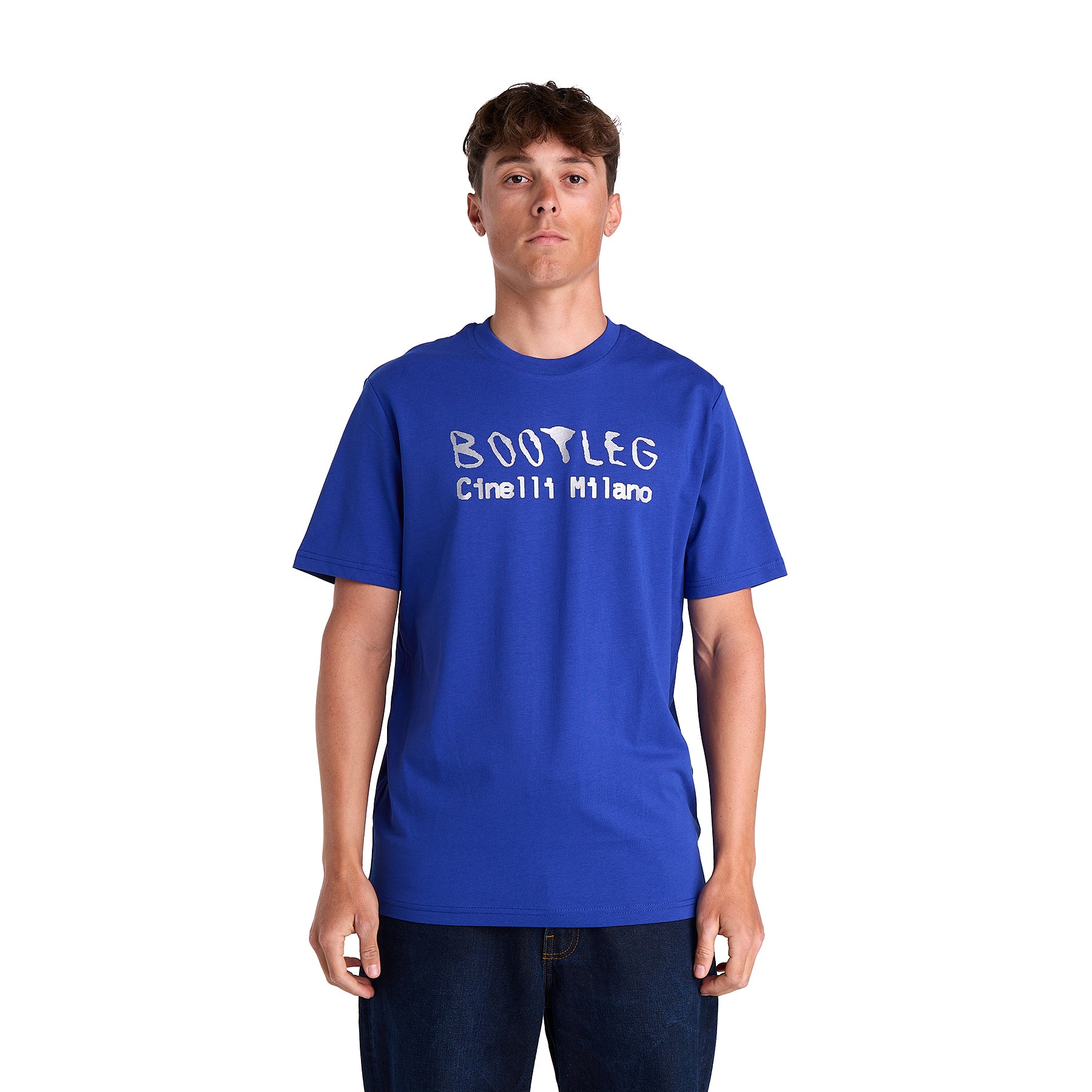 cinelli-t-shirt-silver-bootleg-blue-t-shirt-coton-bio image 1