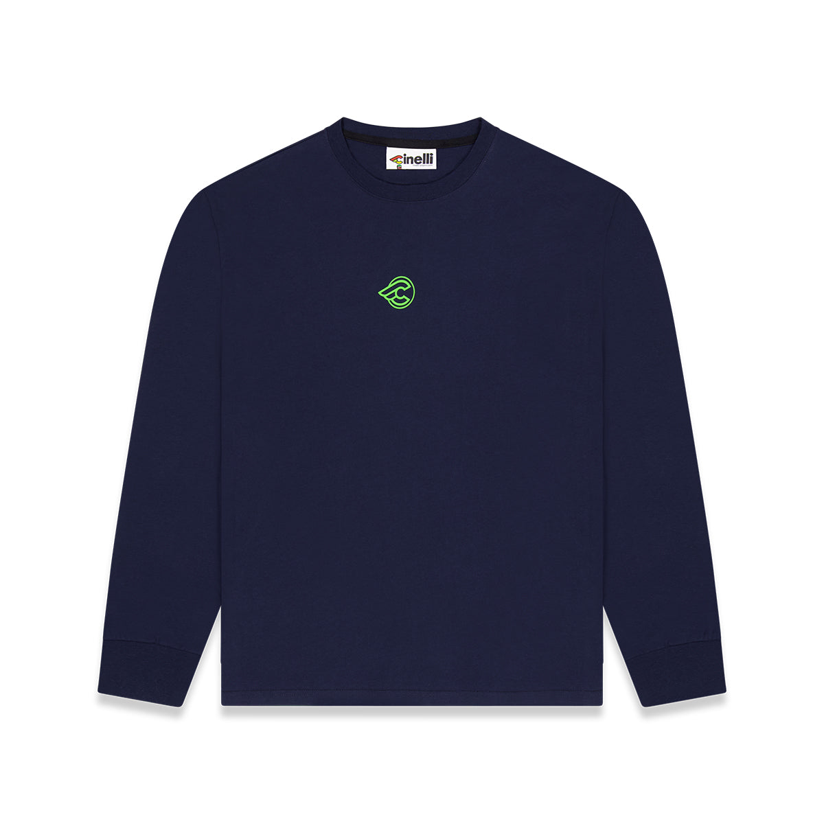 cinelli-t-shirt-manches-longues-pill-blue-coton-bio image 1