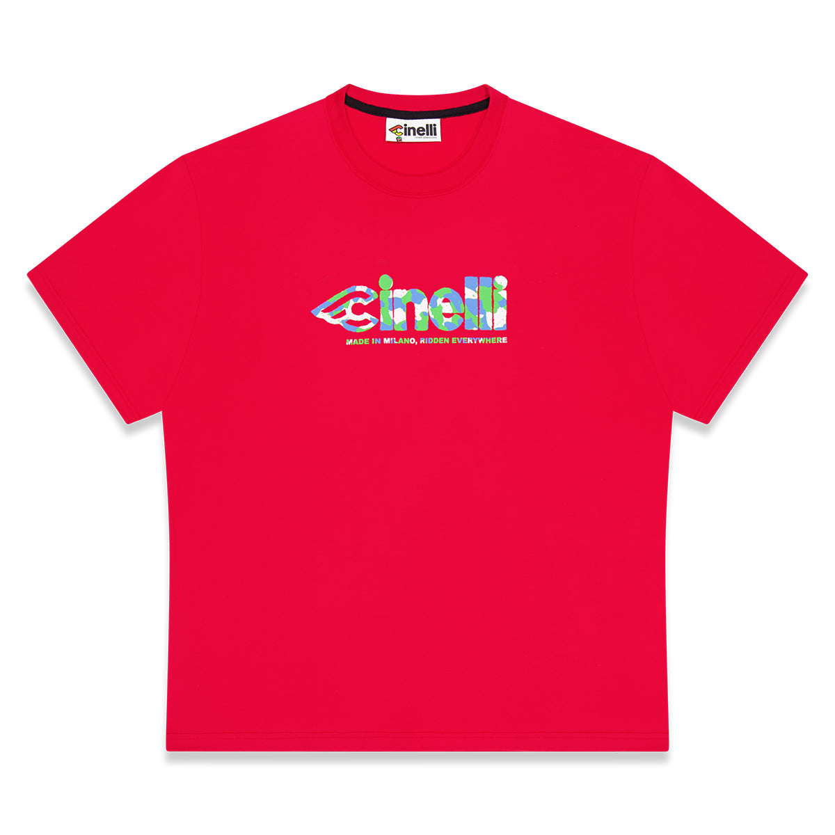 cinelli-t-shirt-global-cycling-red-t-shirt-coton-bio image 1