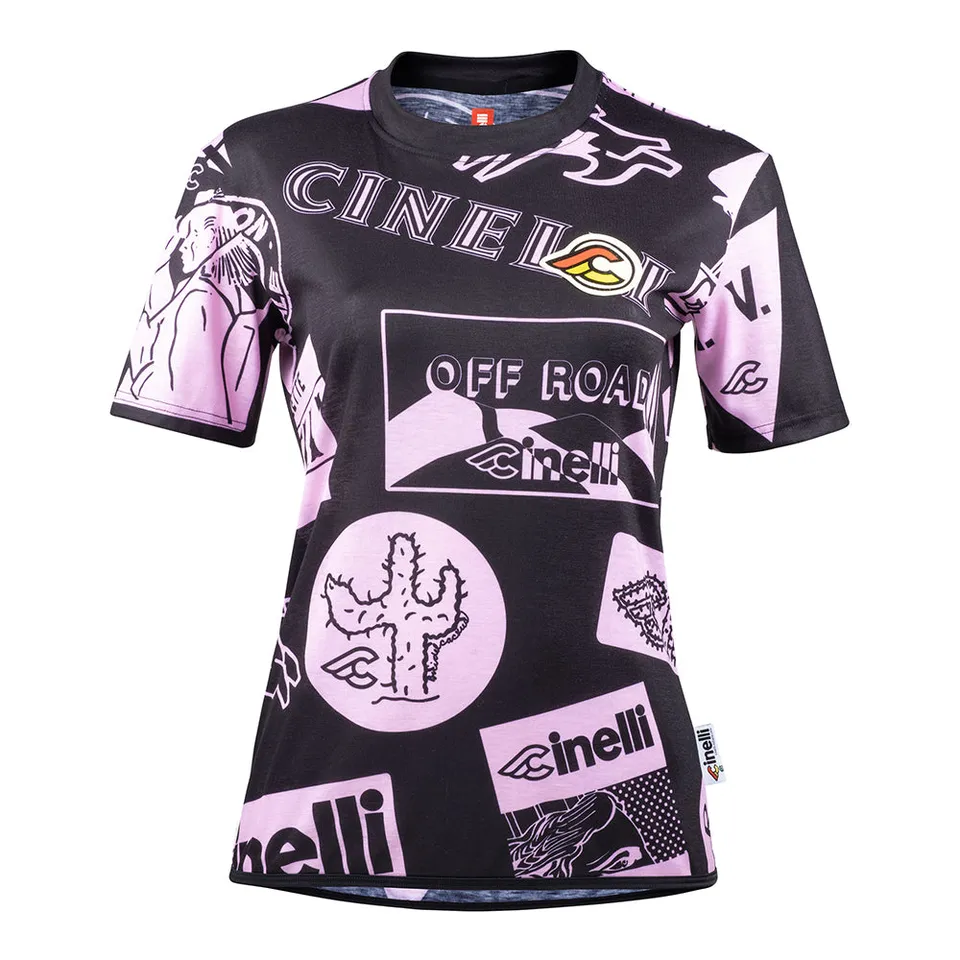 cinelli-tech-tee-manches-courtes-femme-mega-logo-noir image 1