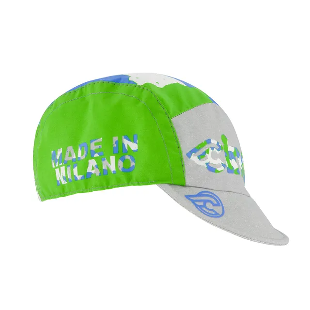 cinelli-explorer-global-cycling-casquette-cycliste-vert-et-bleu image 1