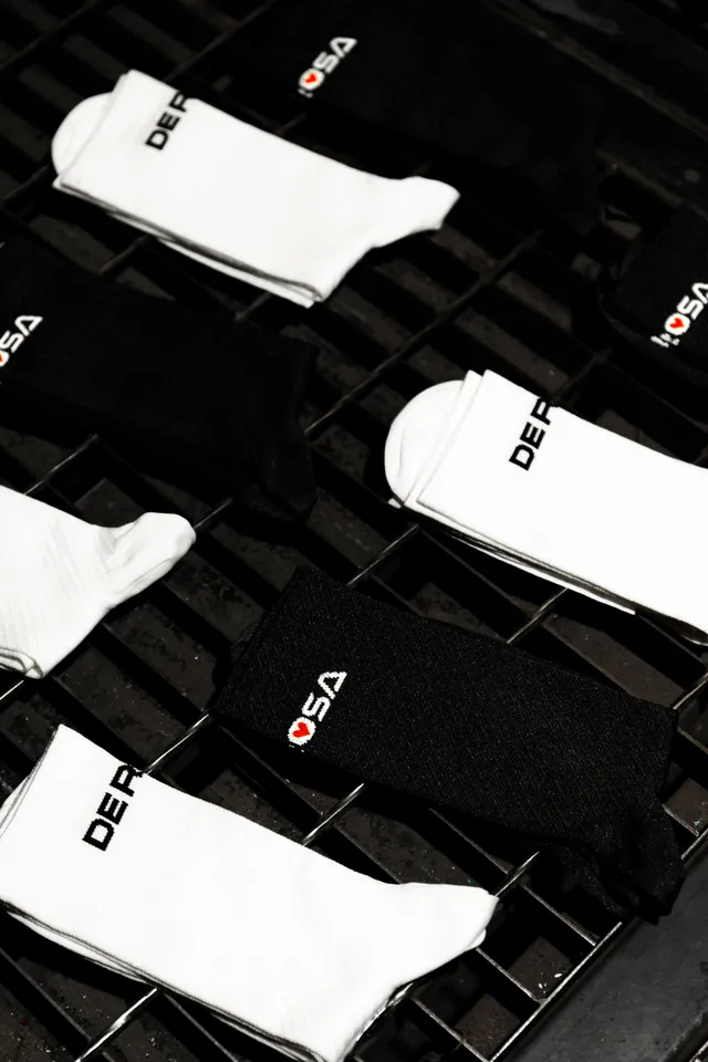de-rosa-cycling-socks-pack-black-white-chaussettes-v-lo image 1