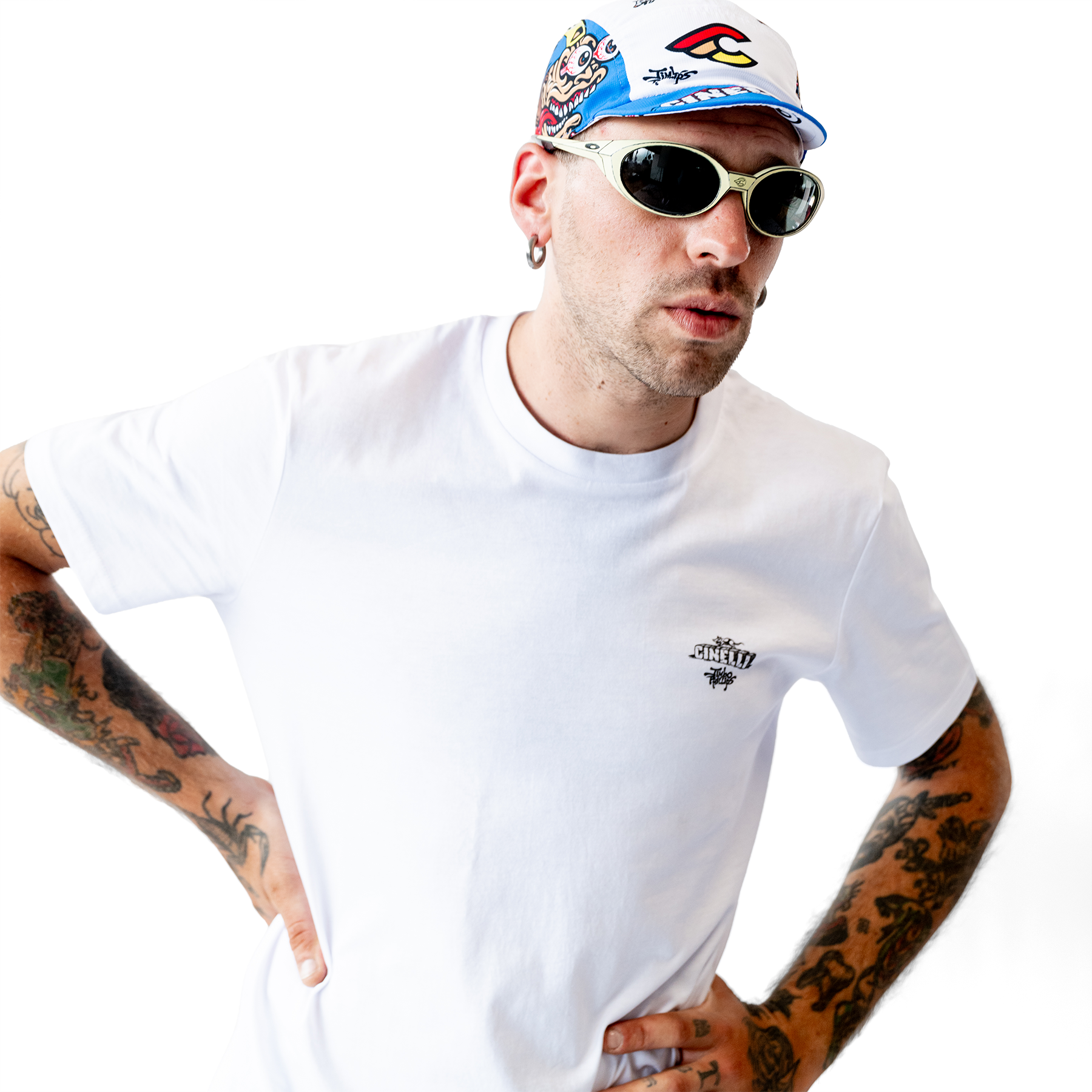 cinelli-t-shirt-jimbo-phillips-white-coton-bio-180gsm-coupe-boxy image 2