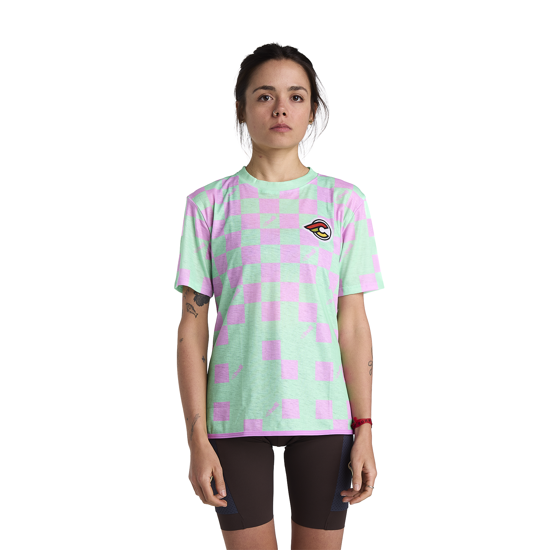 cinelli-tempo-tech-tee-femme-vert-performance image 1