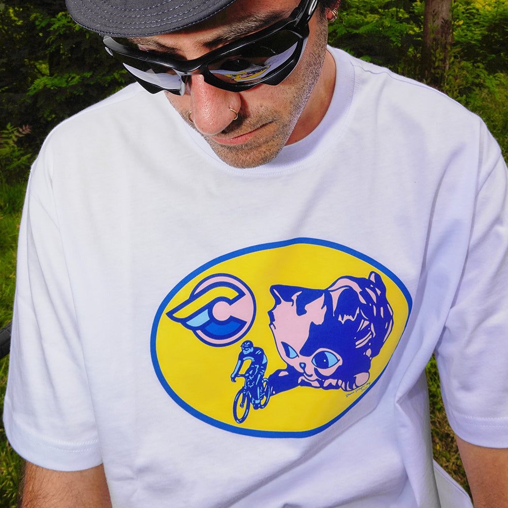 cinelli-shana-sadeghi-ray-kitten-t-shirt-blanc image 3